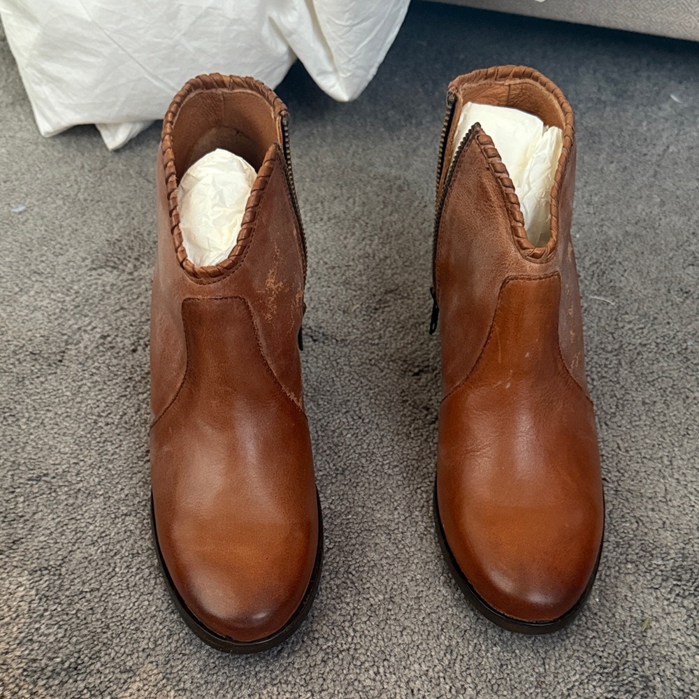 Frye Women's Brown Leather Heeled Boots